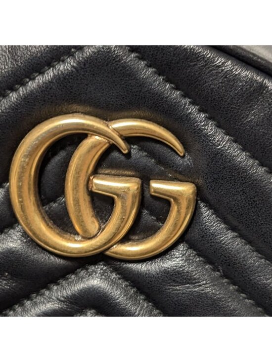 Gucci Appearance GG Marmont Leather Quilted Black Backpack main image 6
